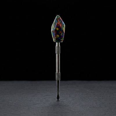 5" Small Crystal Dab Tool - Made in USA on dark slate surface - Oil Slick Pad