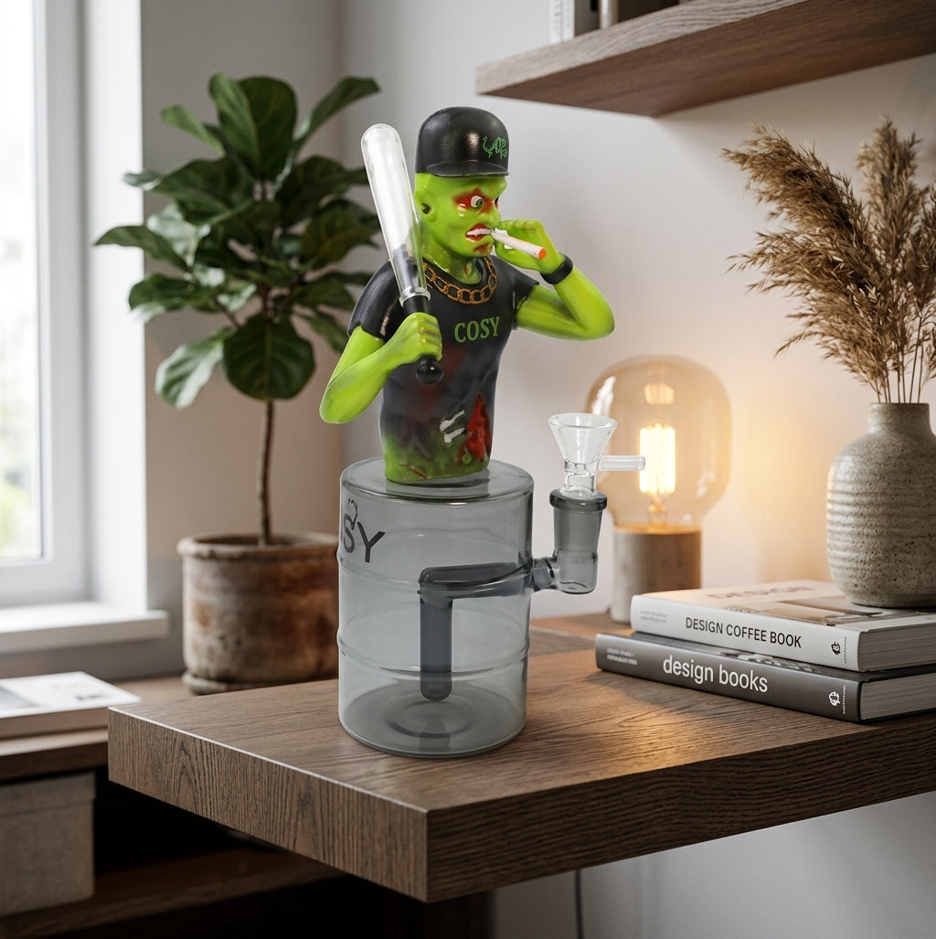 9" Baseball man water pipe - product photo