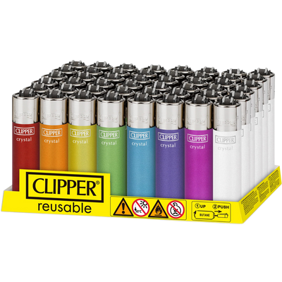 Clipper Lighters CP11 Crystal Rainbow - alternate angle