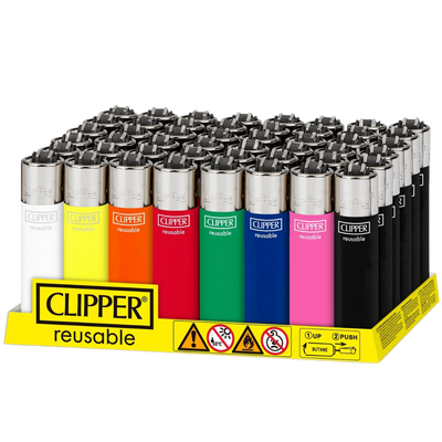 Clipper Lighters CP11 Solid Assorted Colors - detail view