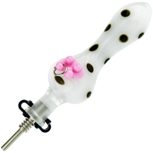 4″ COW PIERCED UDDER NECTAR STRAW by RAW