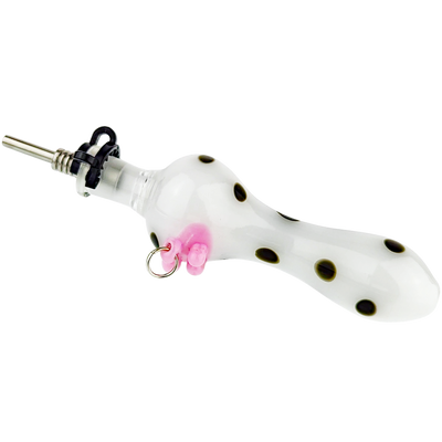 4″ COW PIERCED UDDER NECTAR STRAW by RAW