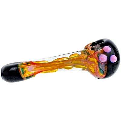 4.5" Black Accent Mouth & Head Fume Dot Body Hand Pipe - photo 5