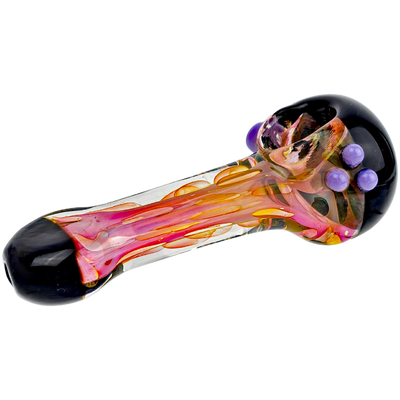 4.5" Black Accent Mouth & Head Fume Dot Body Hand Pipe - photo 3