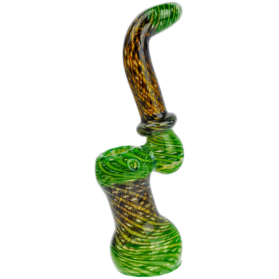 7" Two-Tone Wrap & Rake Flat Mouth Sherlock Bubbler - photo 4