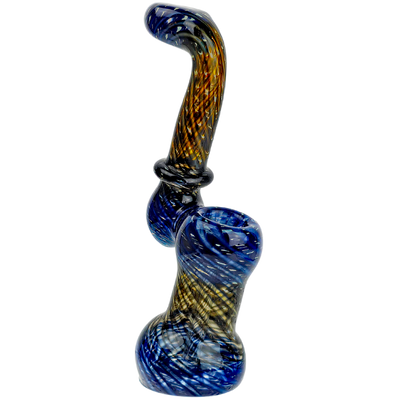 7" Two-Tone Wrap & Rake Flat Mouth Sherlock Bubbler - photo 5