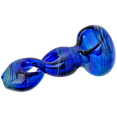 4" Cobalt Fume Wave Infinity Body Hand Pipe - photo 3