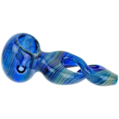 4" Cobalt Fume Wave Infinity Body Hand Pipe - photo 5