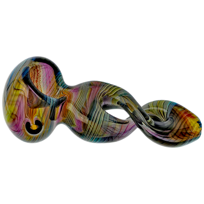 4" Cobalt Fume Wave Infinity Body Hand Pipe - photo 4
