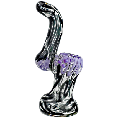 5.5" Two-Tone Squiggle Line Accent Stand Up Bubbler - photo 2