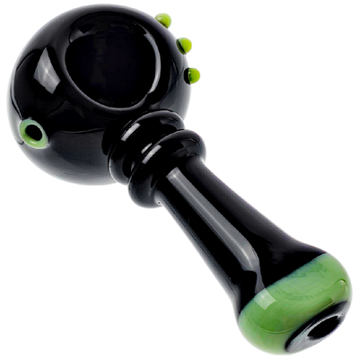 4.5" Solid Color Hand Pipe w/ Color Accent Dots & Maria Neck - photo 5