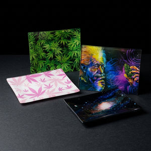 Editorial product photography on charcoal slate