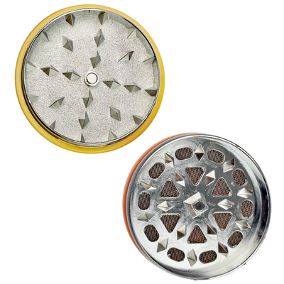 2.5" Hamburger Three Piece Grinder - close-up