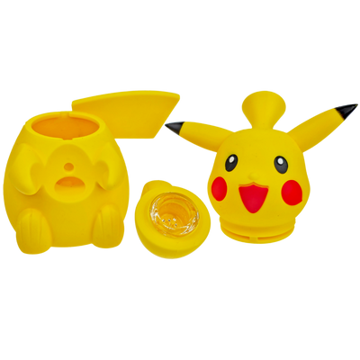 5.5" Silicone Pikachu w/ Glass Flower Bowl - photo 5