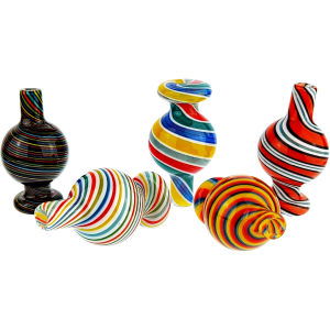 2″ COLOR SPIRAL BUBBLE CARB CAP