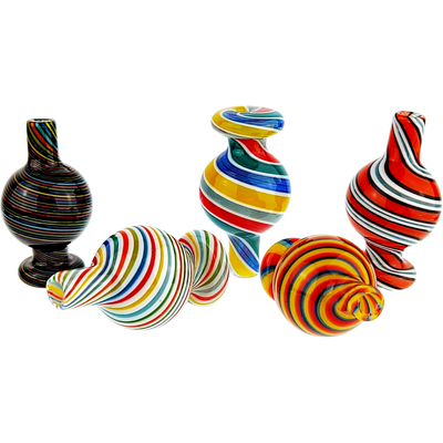 2″ COLOR SPIRAL BUBBLE CARB CAP
