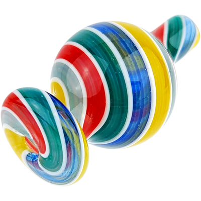 2″ COLOR SPIRAL BUBBLE CARB CAP