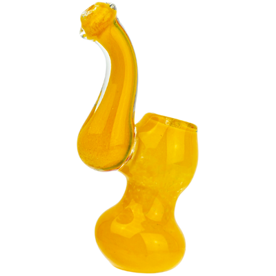 4" Frit Rasta Stripe Mini Bubbler