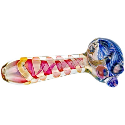 5" Fume Swirl w/ Purple Accents Hand Pipe