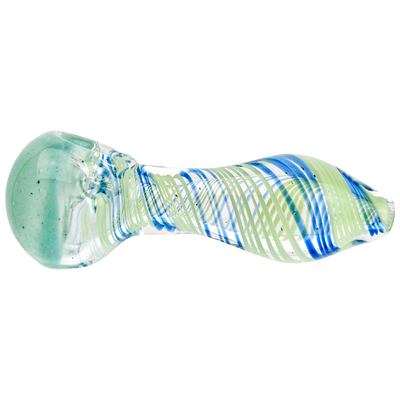 4.5" Frit Spiral Line Hand Pipe