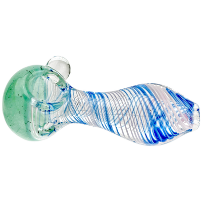 4.5" Frit Spiral Line Hand Pipe