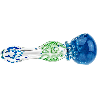 5.5" Frit Squiggle Line Orb Hand Pipe