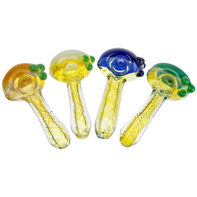 5" Solid Color Head Fume Swirl Hand Pipe