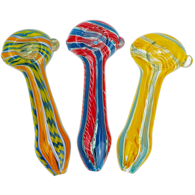 5" Multicolor Linework Hand Pipe