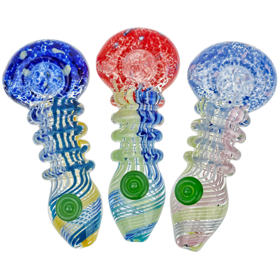 4.5" Color Frit & Spiral Maria Hand Pipe