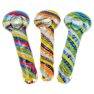 5" Multicolor Spiral Hand Pipe