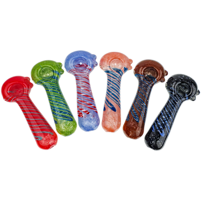 5" Color Frit & Linework Hand Pipe