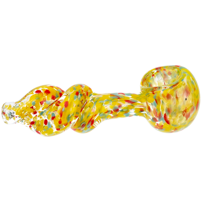 4" Multicolor Frit Twisted Hand Pipe