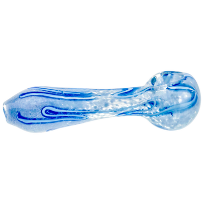 4" Frit w/ Color Squiggles Hand Pipe