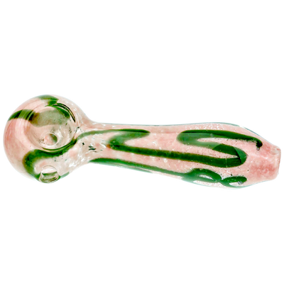 4" Frit w/ Color Squiggles Hand Pipe