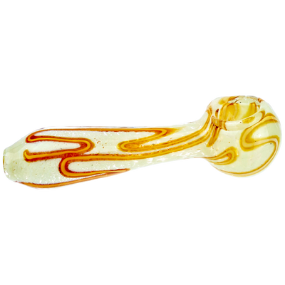4" Frit w/ Color Squiggles Hand Pipe