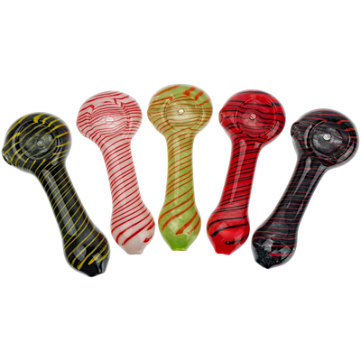 4" Two-Tone Color Swirl Hand Pipe