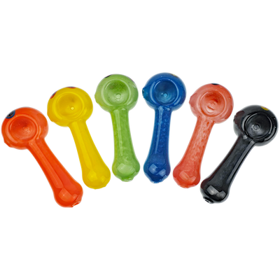 4" Frit Flower Head Hand Pipe