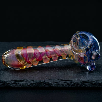 5" Fume Swirl w/ Purple Accents Hand Pipe in Pink Swirl