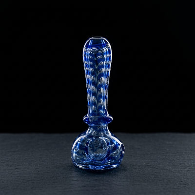 4.5" Wrap & Rake Bubble Trap Hand Pipe in Cobalt