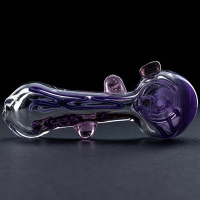 5" Inside Out Cane Hand Pipe in Purple