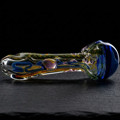 5" Inside Out Cane Hand Pipe in Blue