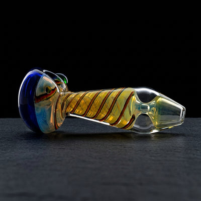 5" Fume Reduction Rasta Line Hand Pipe in Blue
