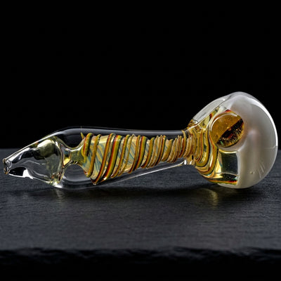 5" Fume Reduction Rasta Line Hand Pipe in White