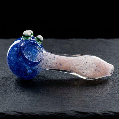 5" Two-Tone Frit Cone Hand Pipe in Blue & Pink