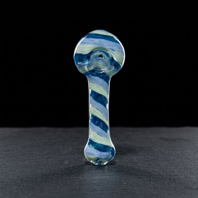 5" Frit Color Swirl Hand Pipe in Blue