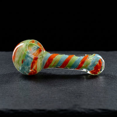 5" Frit Color Swirl Hand Pipe in Orange