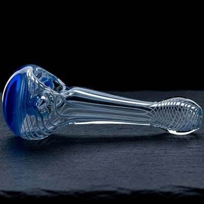 5" Color Head & Linework Hand Pipe in Blue & White
