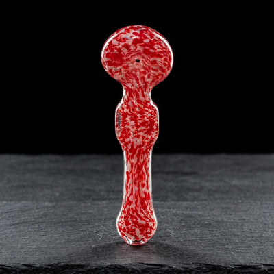5.5" Multicolor Frit Square Hand Pipe in Red