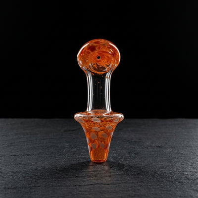 5" Mushroom Frit Hand Pipe in Orange