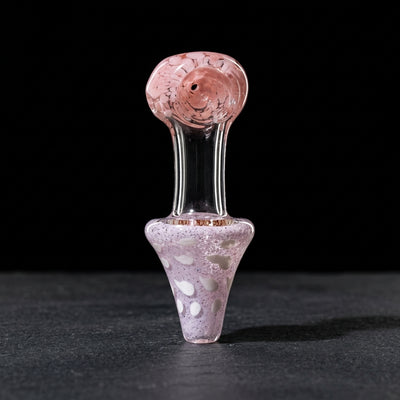 5" Mushroom Frit Hand Pipe in Pink